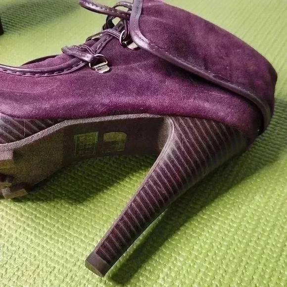 Just Fab women's purple suede heel ankle Booties size 7 US NWOT - Picture 12 of 15